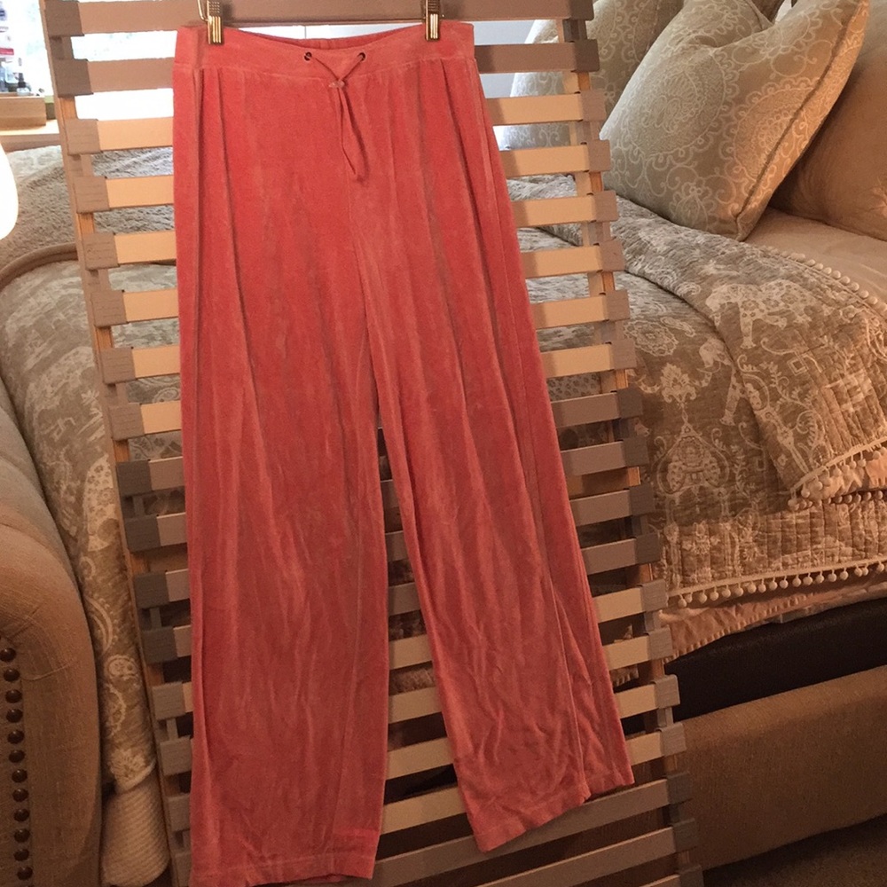 Talbots pink velour sweatpants
